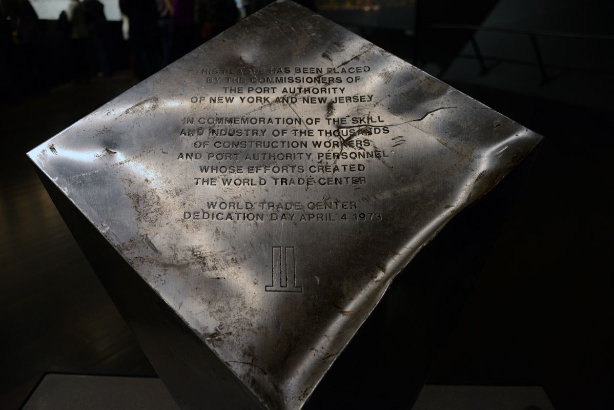 20 Original Dedication Pedestal On April 4, 1973 On The Ramp At 911 Museum New York